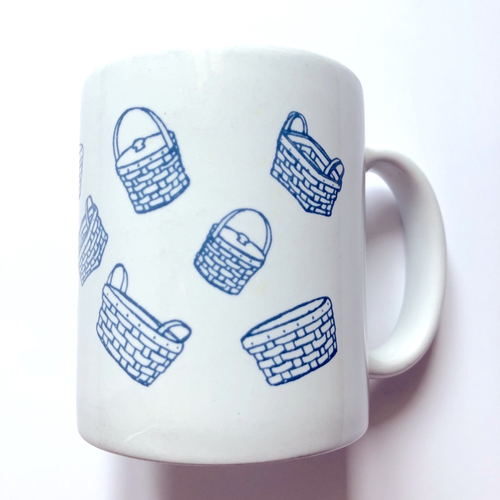 Vintage Coffee Mug Baskets Ceramic